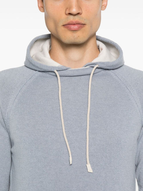 layered cashmere hoodie